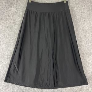 Calypsa Long Swim Skirt Womens Small Black Skort Modest Midi Pool Beach NEW